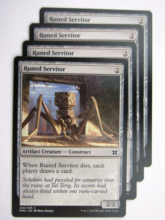 MTG MODERN MASTERS TWO: RUNED SERVITOR x4 # 28B92