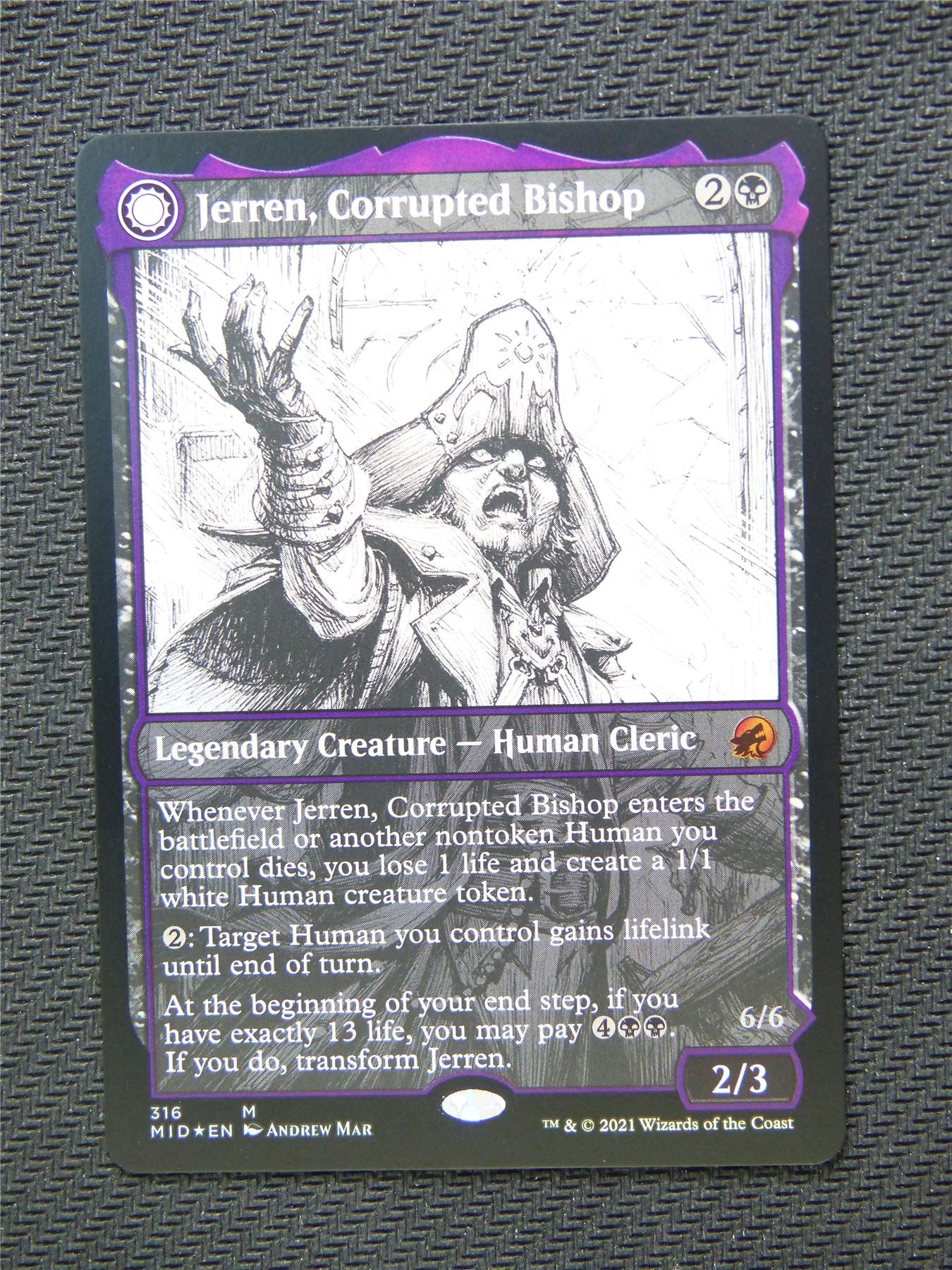 Jerren Corrupted Bishop Foil Eternal Night Showcase - Innistrad - Mtg Card #3GP