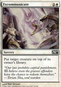 Mtg Magic Card: M10 : Excommunicate