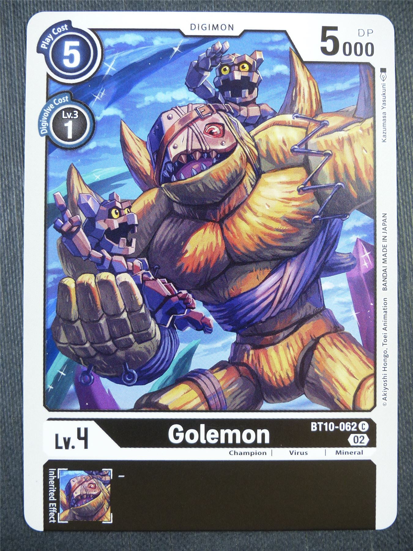 Golemon BT10-062 - Xros Encounter - Digimon Card #991