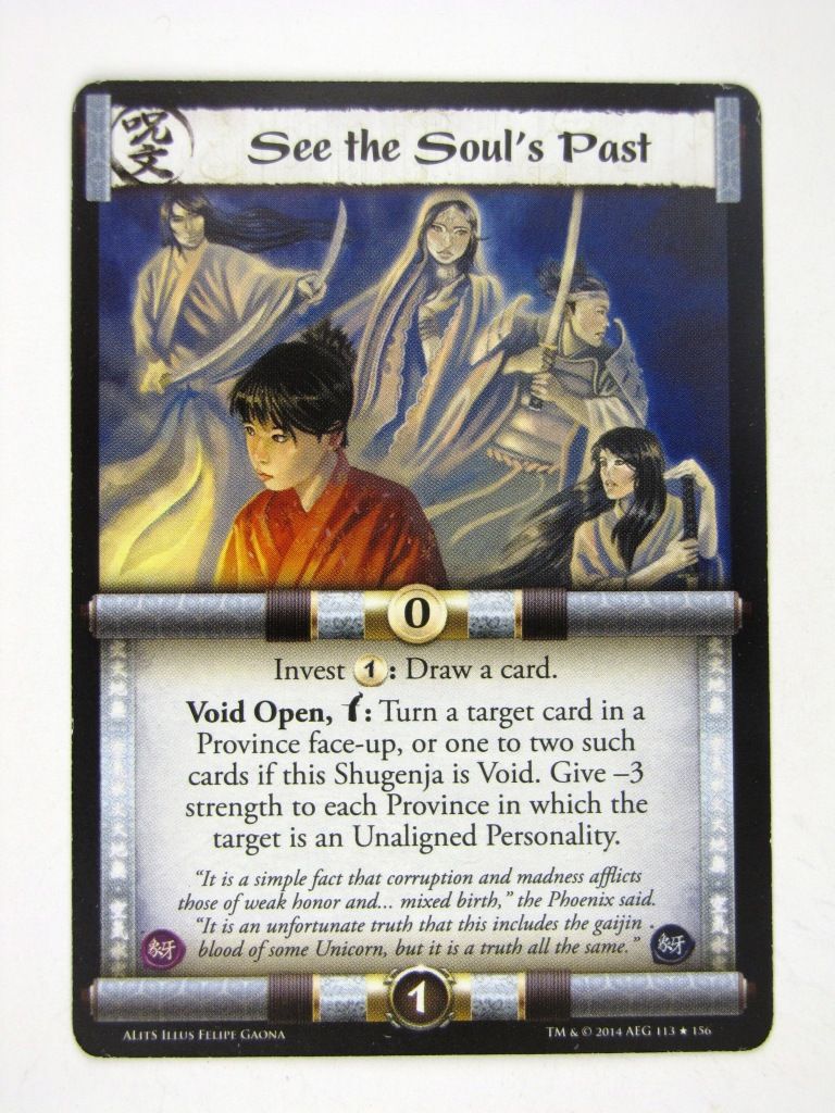 L5R Cards: A Line in the Sands: SEE THE SOUL'S PAST # 14G67