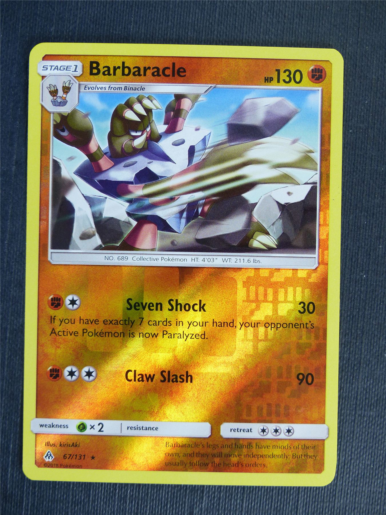 Barbaracle 67/131 Reverse Holo - Pokemon Cards #2JH