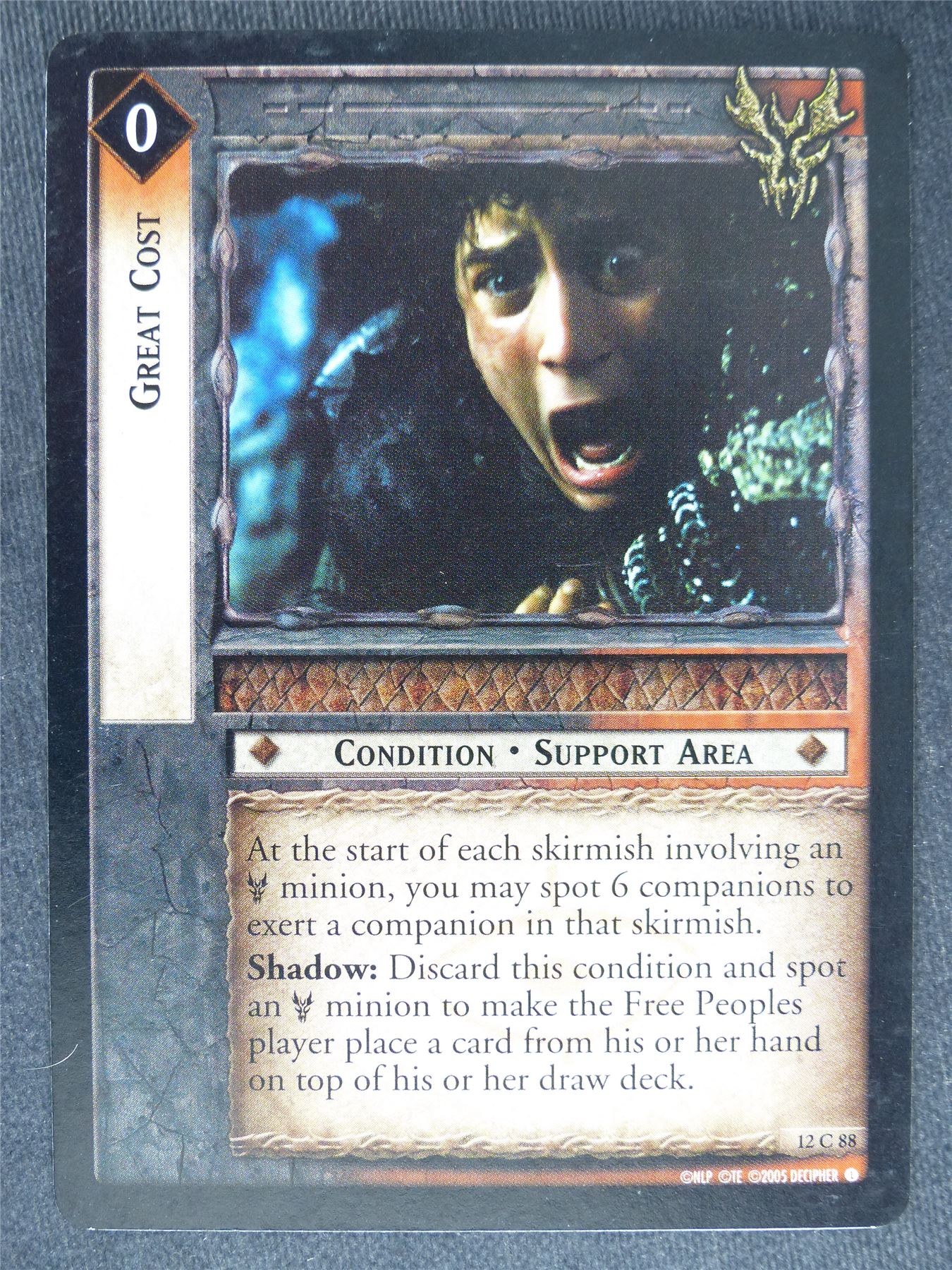 Great Cost 12 C 88 - played - LotR Cards #O8