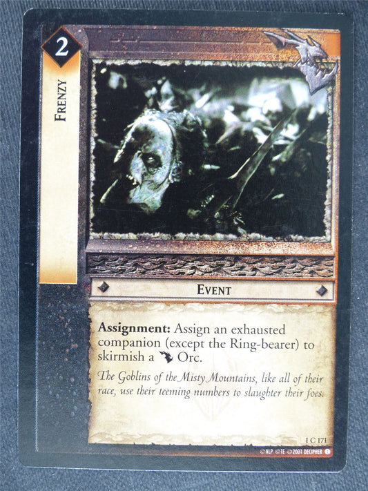 Frenzy 1 C 171 - played - LotR Cards #MK