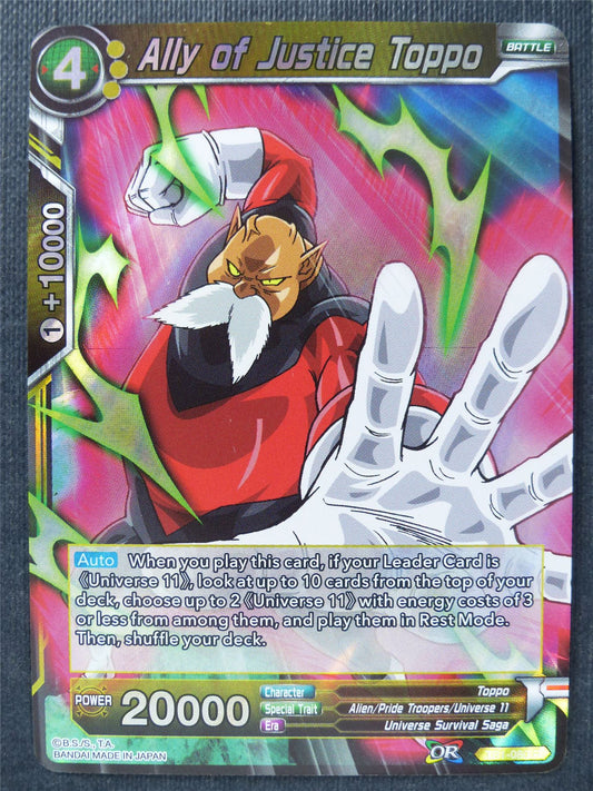 Ally of Justice Toppo R Foil - Dragon Ball Super Cards #AR