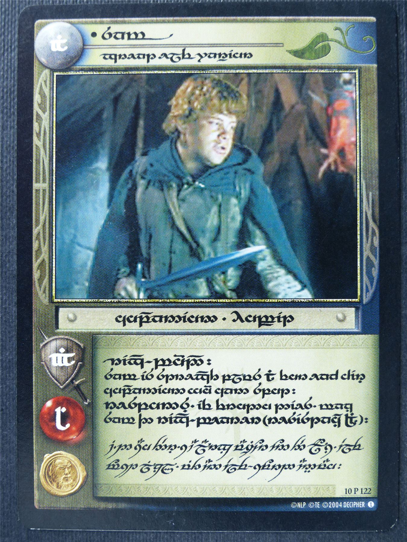 Sam Great Elf Warrior 10 P 122 - Elvish LotR Card #3NQ