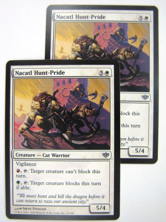 MTG Magic Cards: NACATL HUNT-PRIDE x2 # 8F37