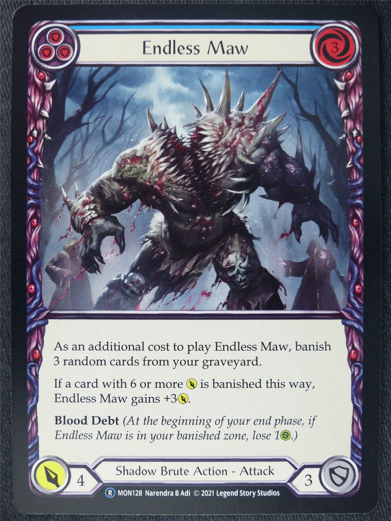 Endless Maw Blue - Monarch Unlimited - Flesh and Blood Cards #HW