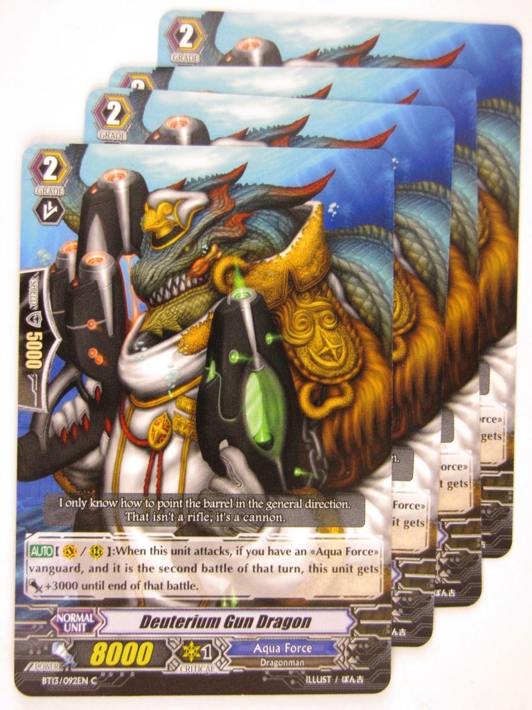 Cardfight!! Vanguard - Deuterium Gun Dragon x4 BT13