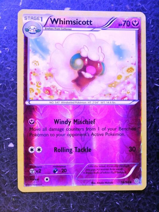 Pokemon Cards: WHIMSICOTT 56/98 REVERSE HOLLOW # 4F62