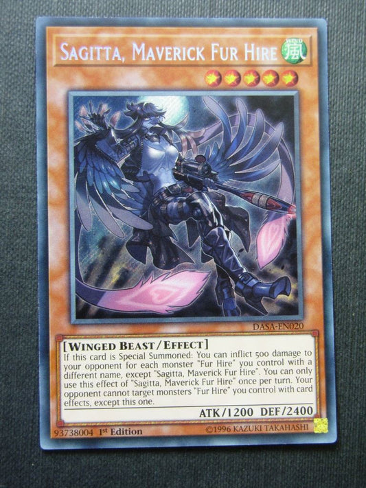 Sagitta Maverick Fur Hire DASA Secret Rare - 1st ed - Yugioh Cards #105