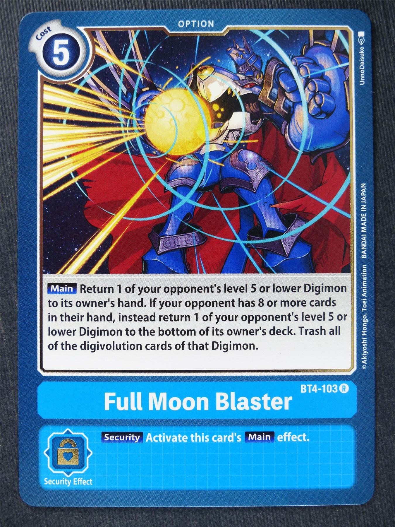 Full Moon Blaster BT4-103 R - Digimon Cards #YI