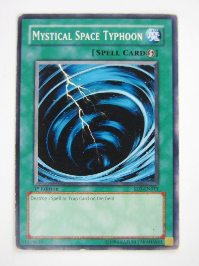 Yugioh Cards: MYSTICAL SPACE TYPHOON SD3 played # 2H78