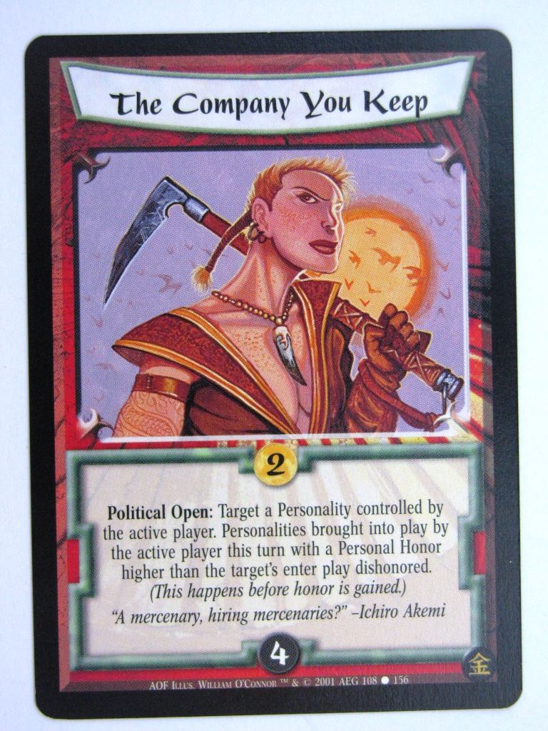 Vintage L5R Cards: THE COMPANY YOU KEEP # 27G14