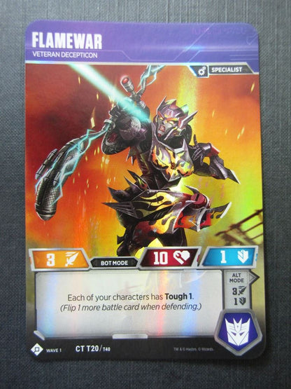 Flamewar CT T20/T40 - Transformers Cards # 7C41