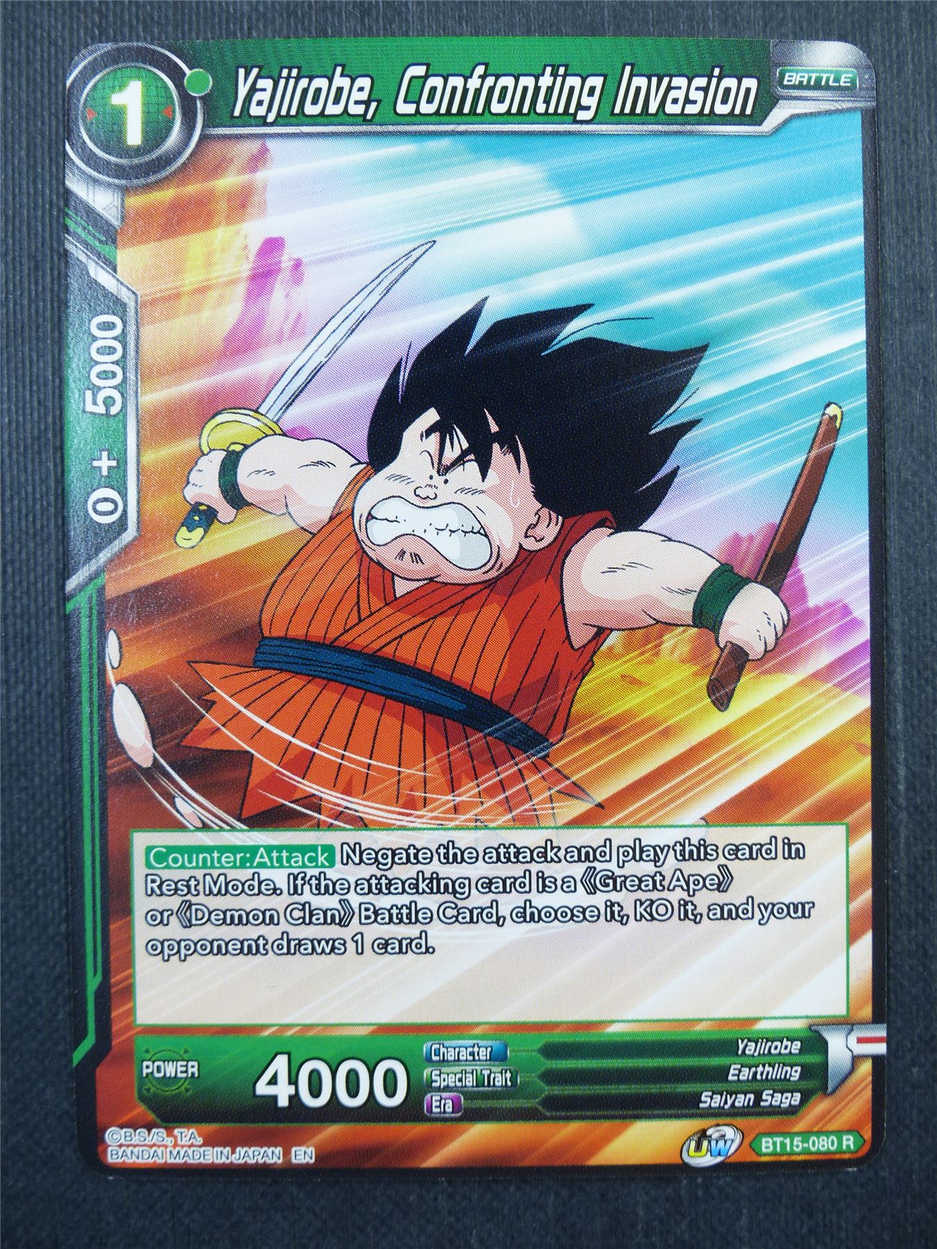 Yajirobe Confronting Invasion R - Dragon Ball Super Card #47Z