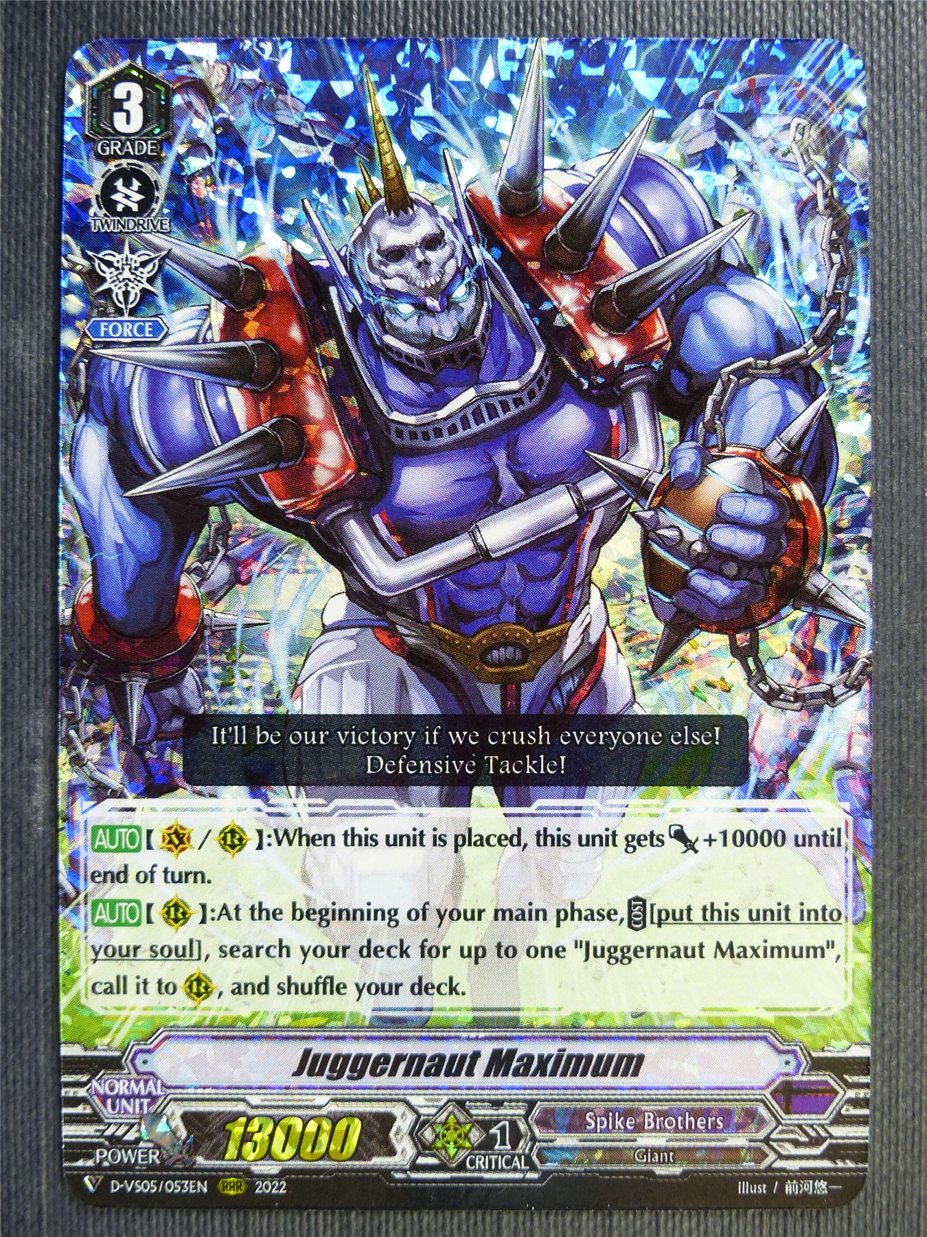 Juggernaut Maximum D-VS05 RRR - Vanguard Card #7WO