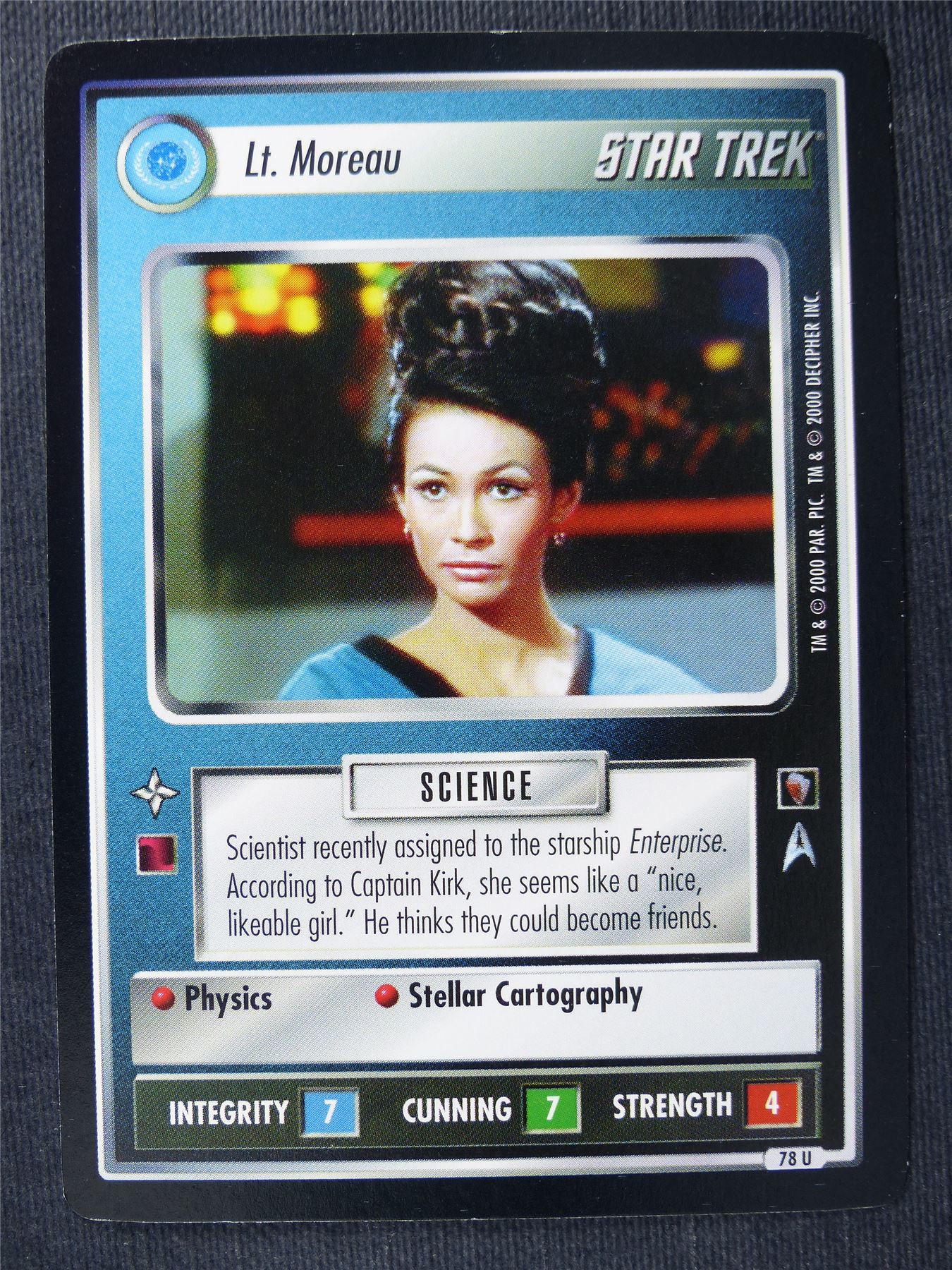 Lt. Moreau - Star Trek Cards #14A