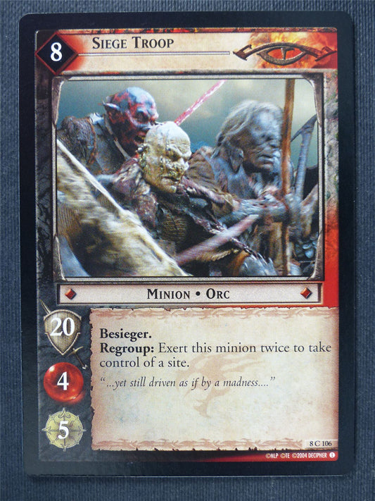 Siege Troop 8 C 106 - LotR Cards #3PP