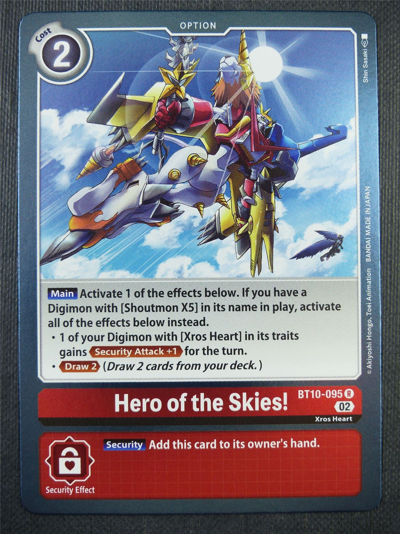 Hero of the Skies! BT10-095 R - Xros Encounter - Digimon Card #96Z