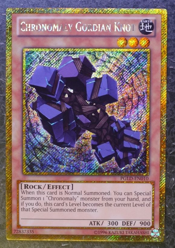 Yugioh Cards: CHRONOMALY GORDIAN KNOT PGLD GOLD RARE # 2I26