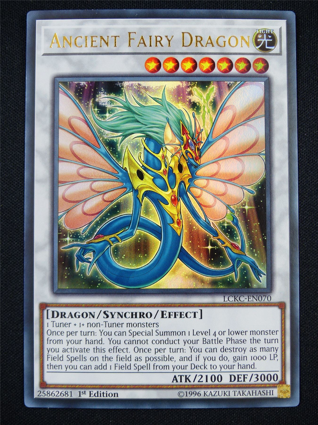 Ancient Fairy Dragon LCKC Ultra Rare - 1st ed Yugioh Card #11M