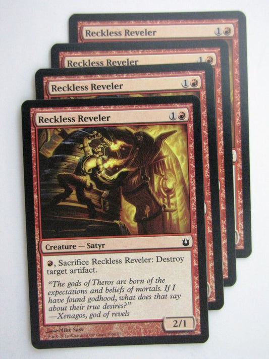 MTG Magic Cards: RECKLESS REVELER x4 Born of the Gods playset # 24C4