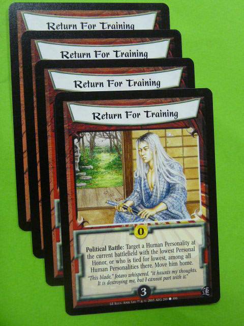 L5R Card Legend of Five Rings: RETURN FOR LIGHTNING 288/486 x4