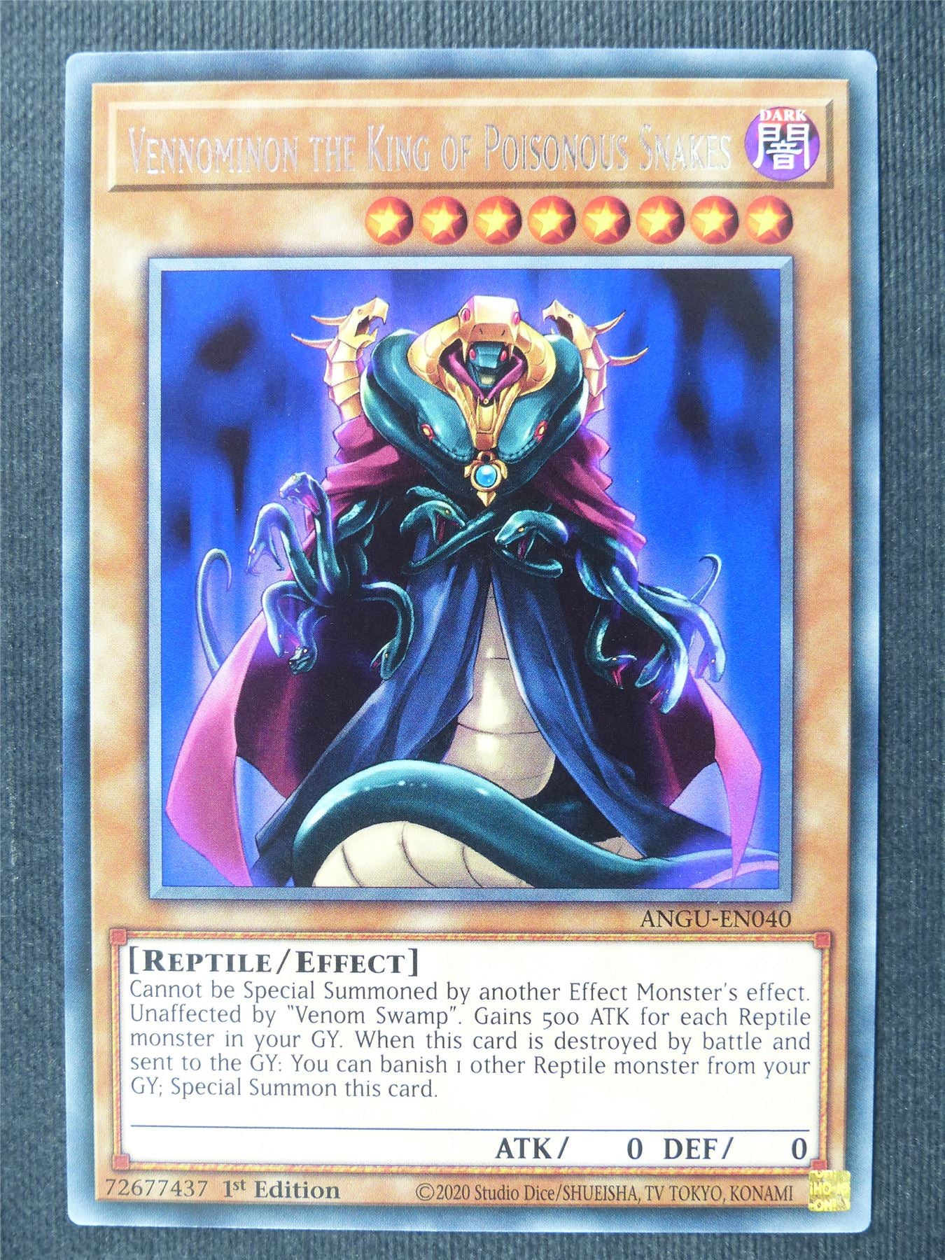 Vennominon the King of Poisonous Snakes ANGU Rare - 1st ed Yugioh Cards #35S