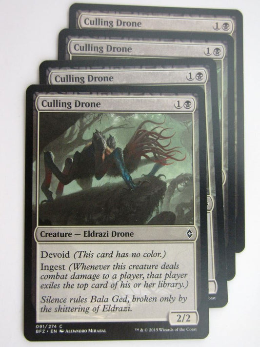 MTG Cards: BATTLE FOR ZENDIKAR: CULLING DRONE x4 # 37A65