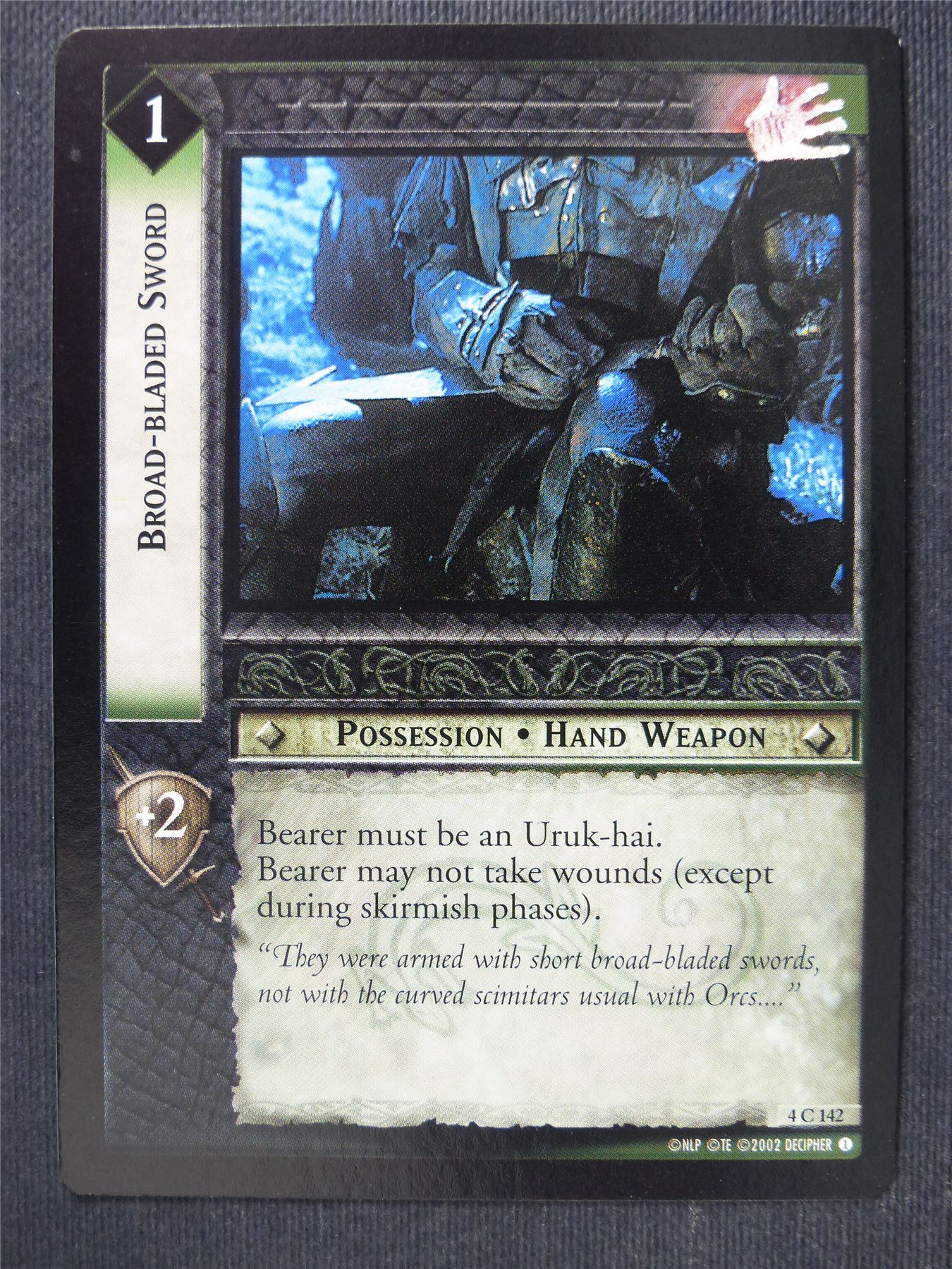 Broad-Bladed Sword 4 C 142 - LotR Cards #3NH