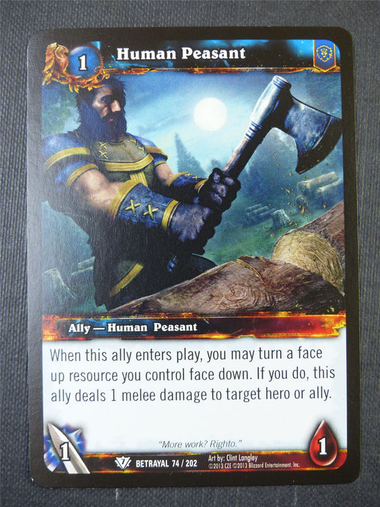 Human Peasant 74/202 - WoW Card #16B