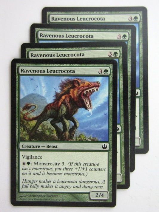 MTG Magic Cards: RAVENOUS LEUCROCOTA x4 Journey to Nyx playset # 24B36