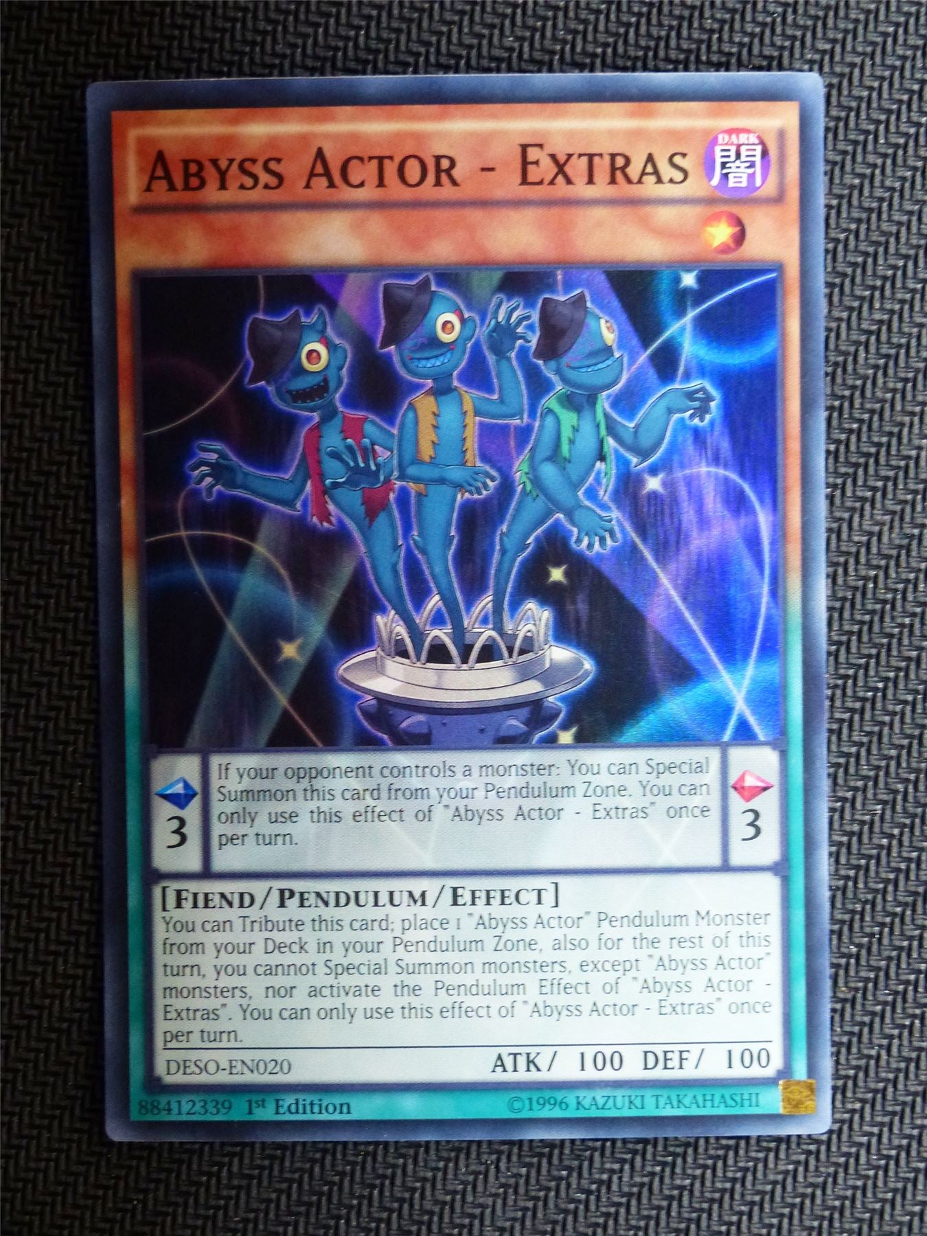 Abyss Actor Extras - DESO - Super Rare - Yugioh Card # 1F48