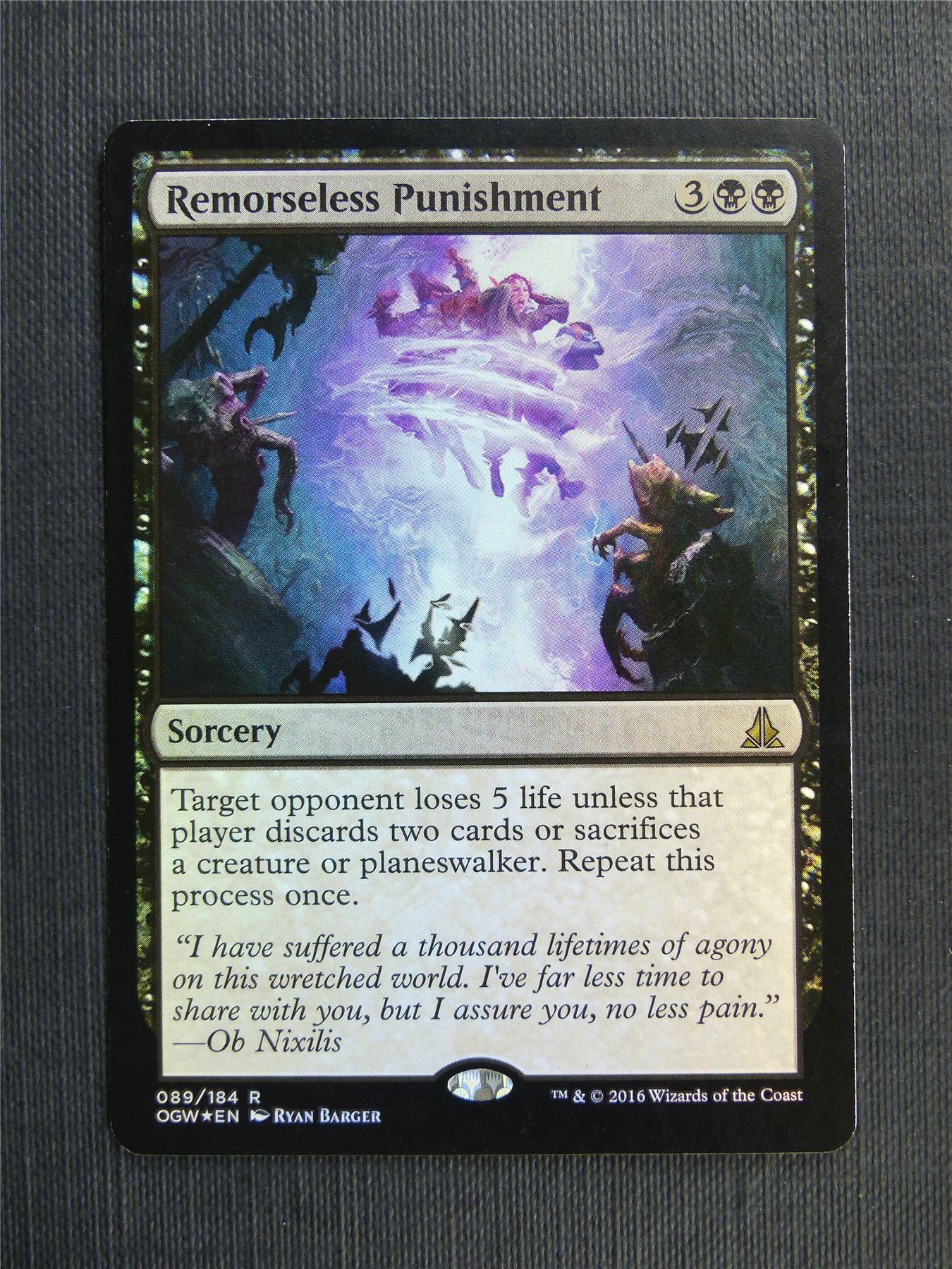 Remorseless Punishment Foil - Mtg Magic Cards #3DN