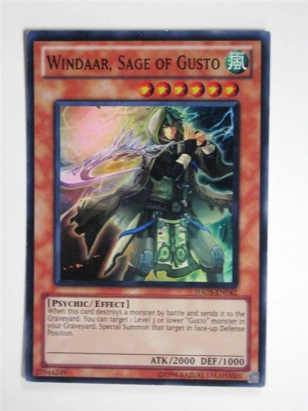 YUGIOH yu-gi-oh CCG - WINDAAR, SAGE OF GUSTO HA05