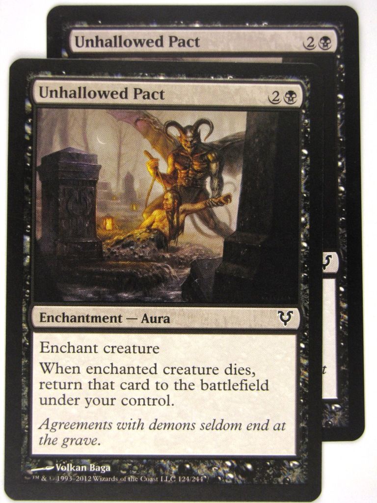 MTG Magic: The Gathering Cards: UNHALLOWED PACT x2: AVR