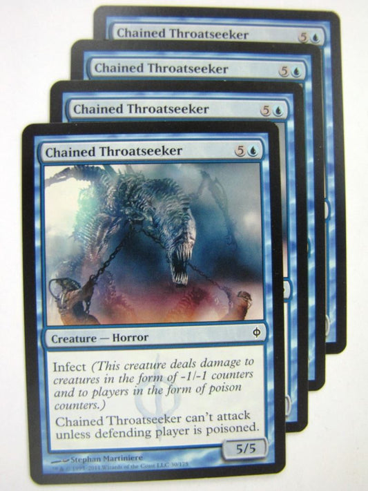 MTG Magic Played Cards: CHAINED THROATSEEKER x4 # 8A81