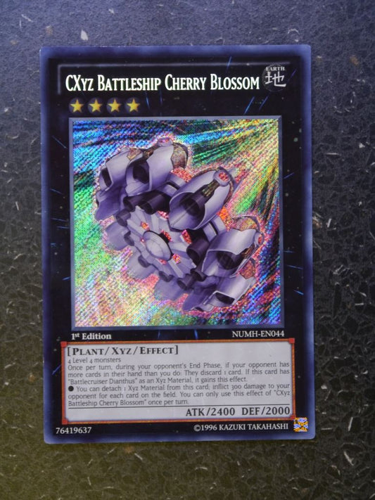 Yugioh cards: CXYZ BATTLESHIP CHERRY BLOSSOM NUMH SECRET RARE # J13