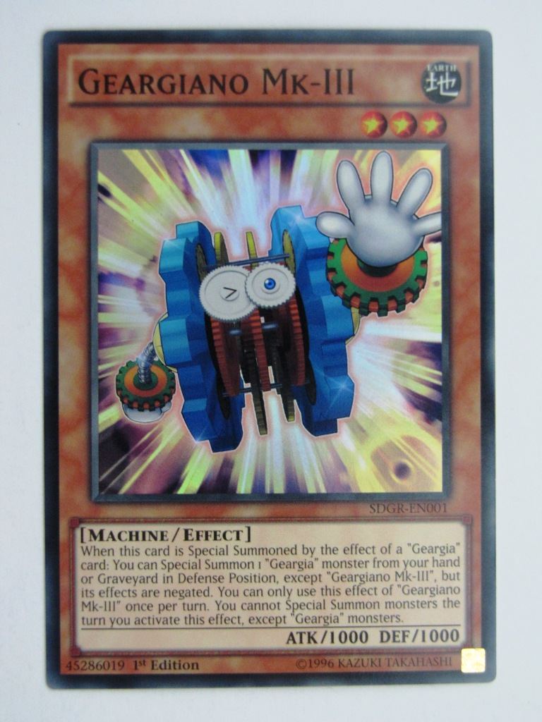 Yugioh Cards: GEARGIANO MK-11 SDGR SUPER RARE # 28F67