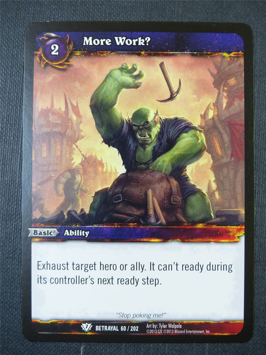 More Work? 60/202 - WoW Card #18Q