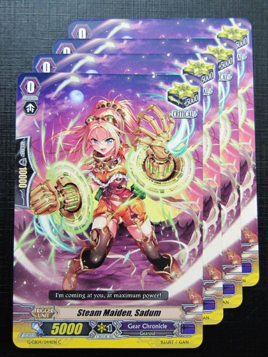 Vanguard Cards: STEAM MAIDEN, SADUM G-CB04 x4 # 20A20