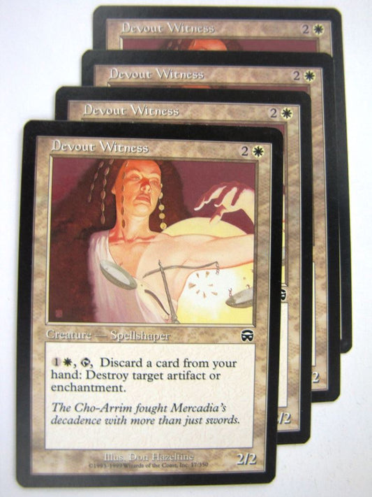 MTG Magic Played Cards: DEVOUT WITNESS x4 # 8B5