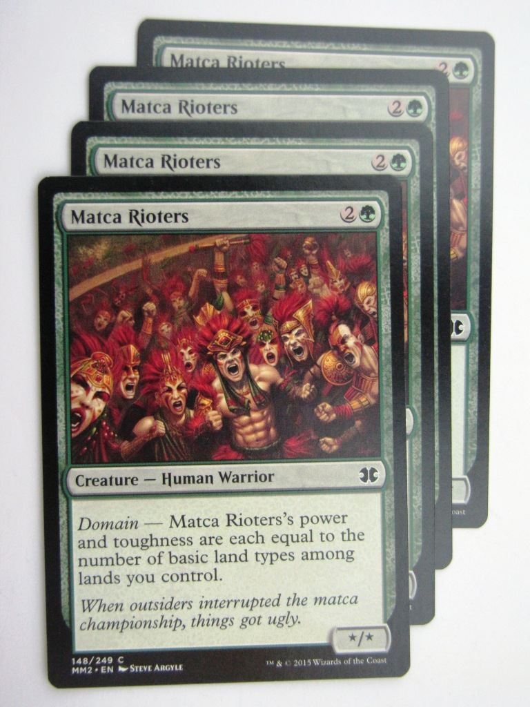 MTG MODERN MASTERS TWO: MATCA RIOTERS x4 # 28B43