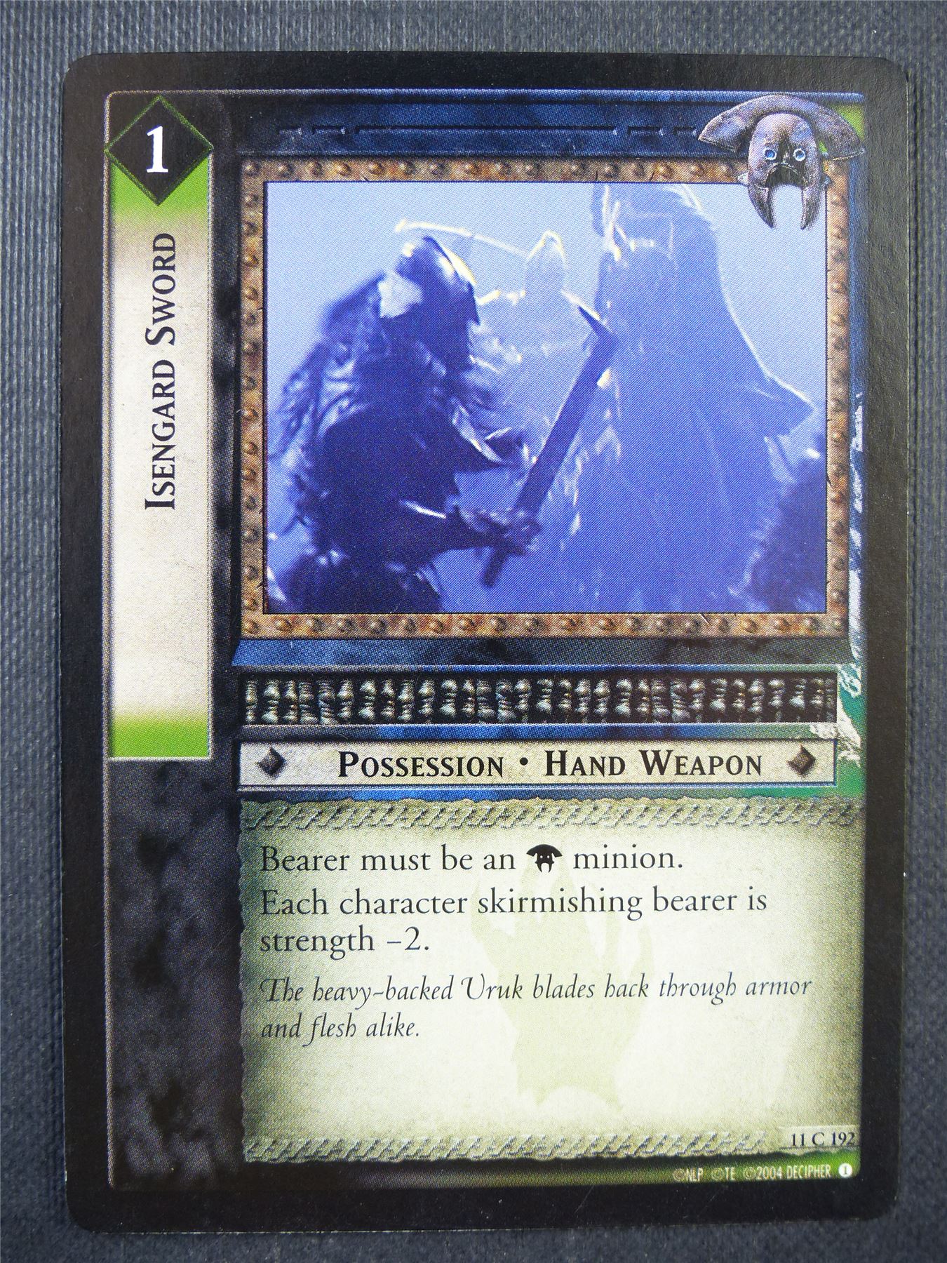 Isengard Sword 11 C 192 - LotR Card #77A