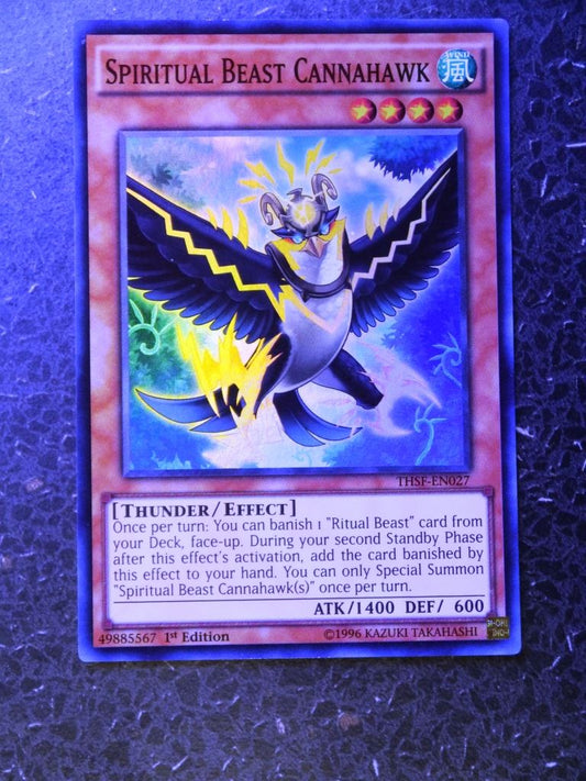 Yugioh Cards: SPIRITUAL BEAST CANNAHAWK THSF SUPER  RARE # 2E60