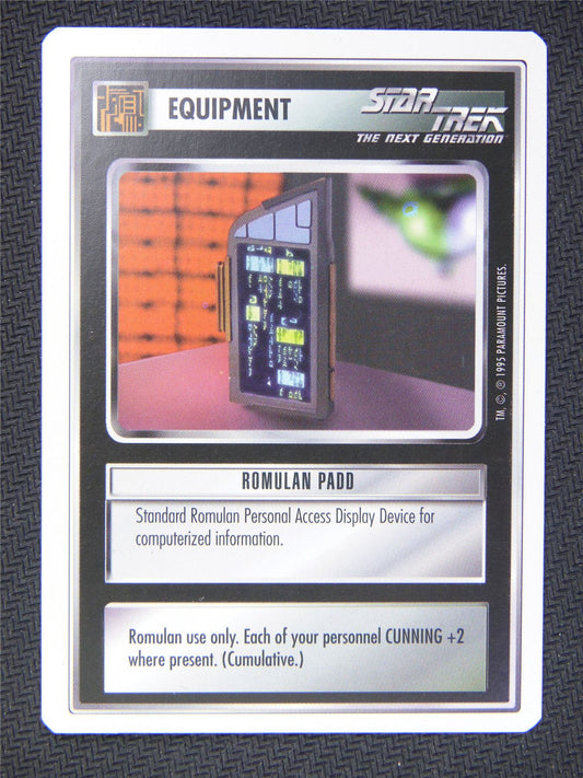Equipment Romulan Padd - Star Trek Next Gen Card #4R7