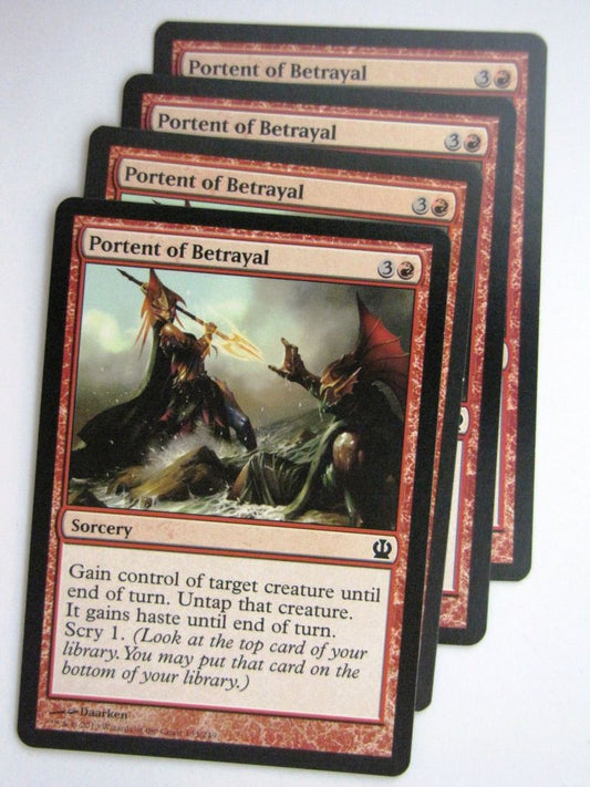 MTG Magic Cards: PORTENT OF BETRAYAL x4 Theros playset # 24A9