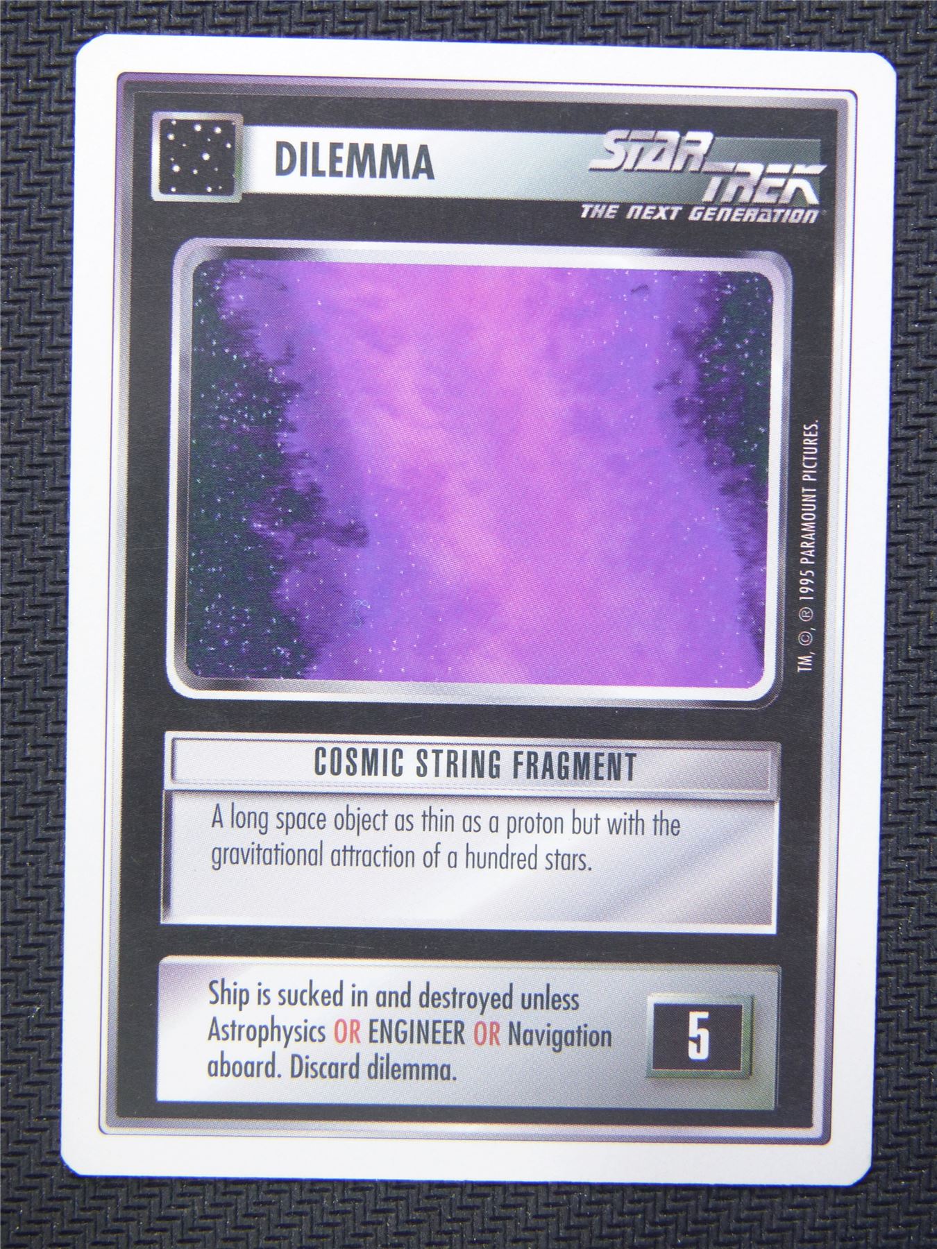 Dilemma Cosmic String Fragment - Star Trek CCG Next Gen #4XZ