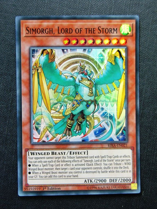 Simorgh Lord of the Storm  RIRA Super Rare - 1st ed - Yugioh Cards #1IU